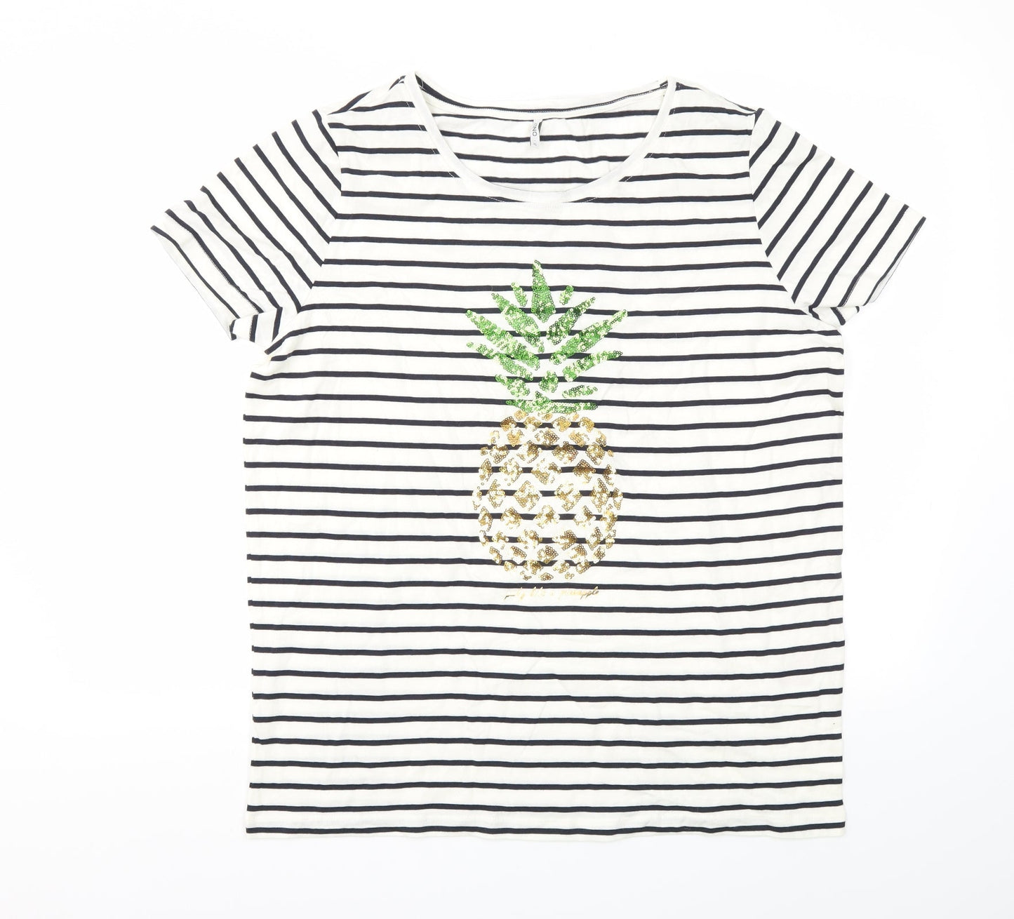 Womens UK Size XL Only Multicoloured Basic T-Shirt