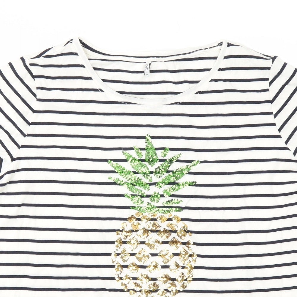 Womens UK Size XL Only Multicoloured Basic T-Shirt