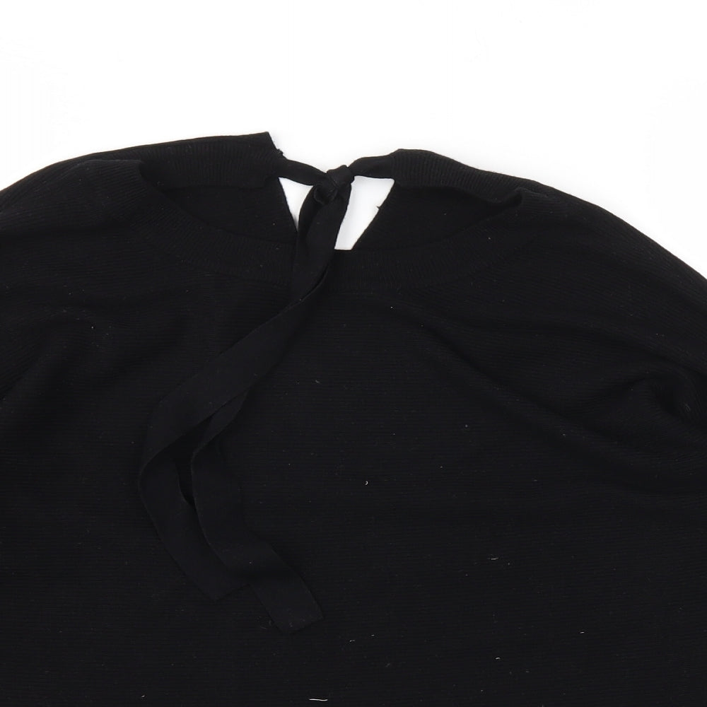 Womens UK Size 12 F&F Black Pullover Jumper