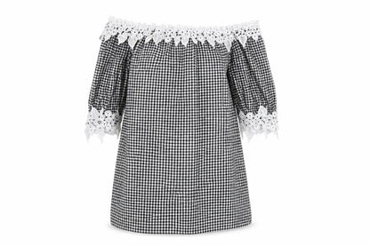 Select Womens Black Check  Fit & Flare  Size 12