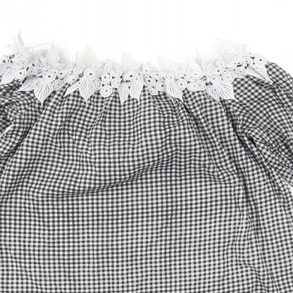 Select Womens Black Check  Fit & Flare  Size 12