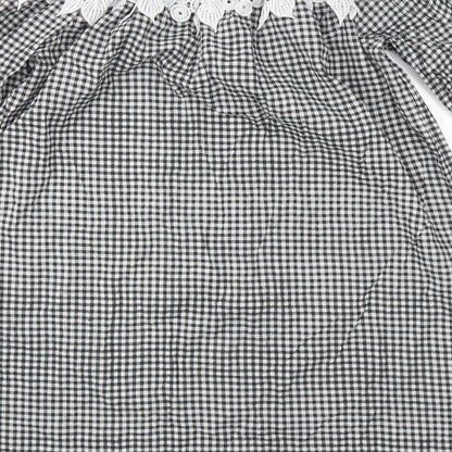 Select Womens Black Check  Fit & Flare  Size 12