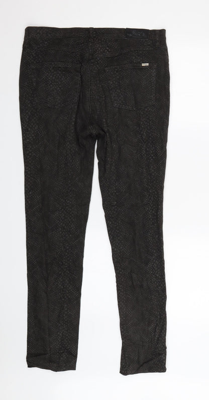 DPM  Womens Black Animal Print Denim Skinny Jeans Size 32 L29 in - Snake Print