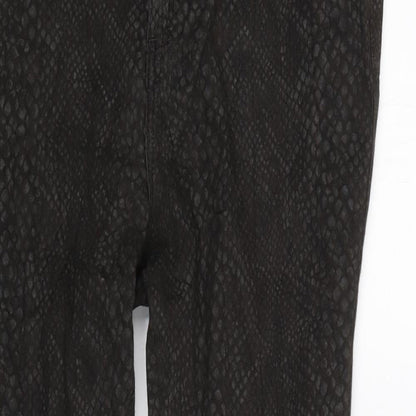 DPM  Womens Black Animal Print Denim Skinny Jeans Size 32 L29 in - Snake Print