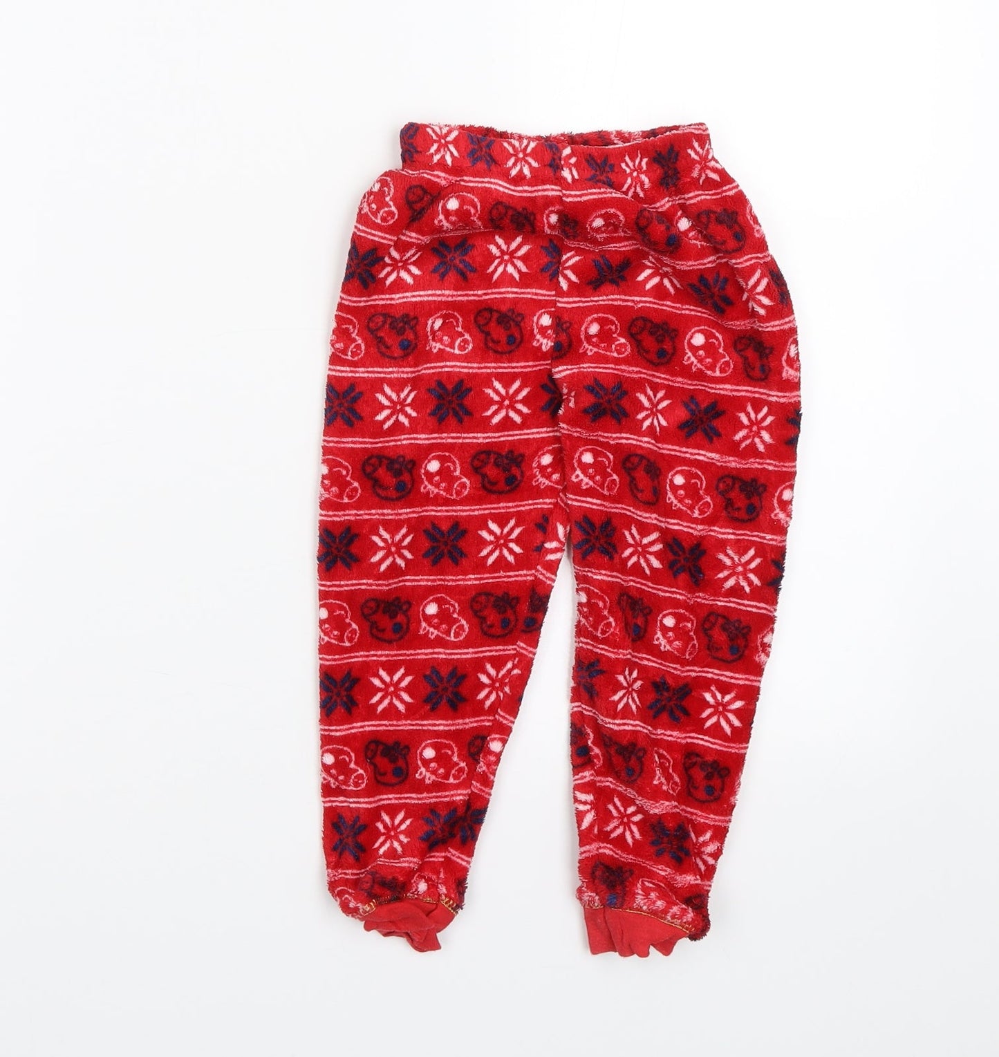 Tu  Girls Red Animal Print  Cami Pyjama Pants Size 2-3 Years  - Peppa pig