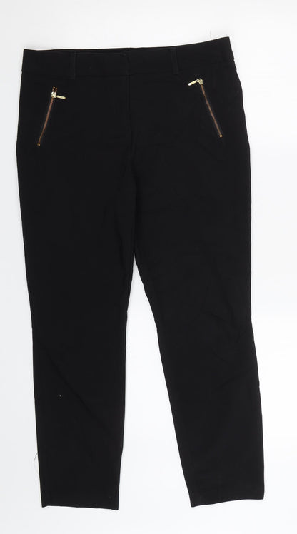 Womens UK Size 12 Papaya Regular Fit  Black Trousers