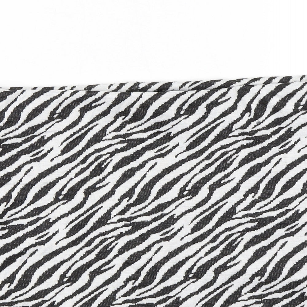 Primark Womens White Animal Print  Straight & Pencil Skirt Size 10  - Zebra