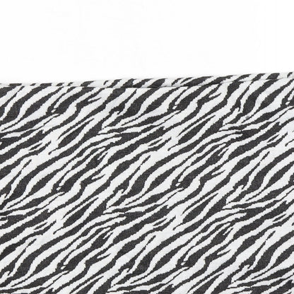 Primark Womens White Animal Print  Straight & Pencil Skirt Size 10  - Zebra
