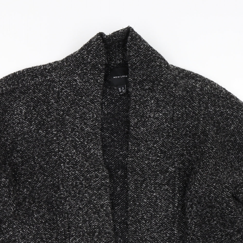 New Look Womens Black   Overcoat Coat Size 10