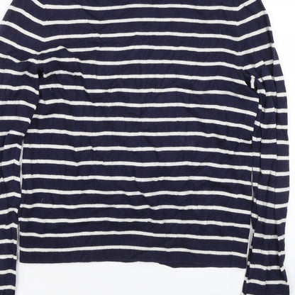 Gap Womens Blue Striped  Cardigan Jumper Size S