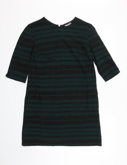 Phase Eight  Womens Green Striped  T-Shirt Dress  Size 10