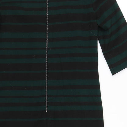 Phase Eight  Womens Green Striped  T-Shirt Dress  Size 10