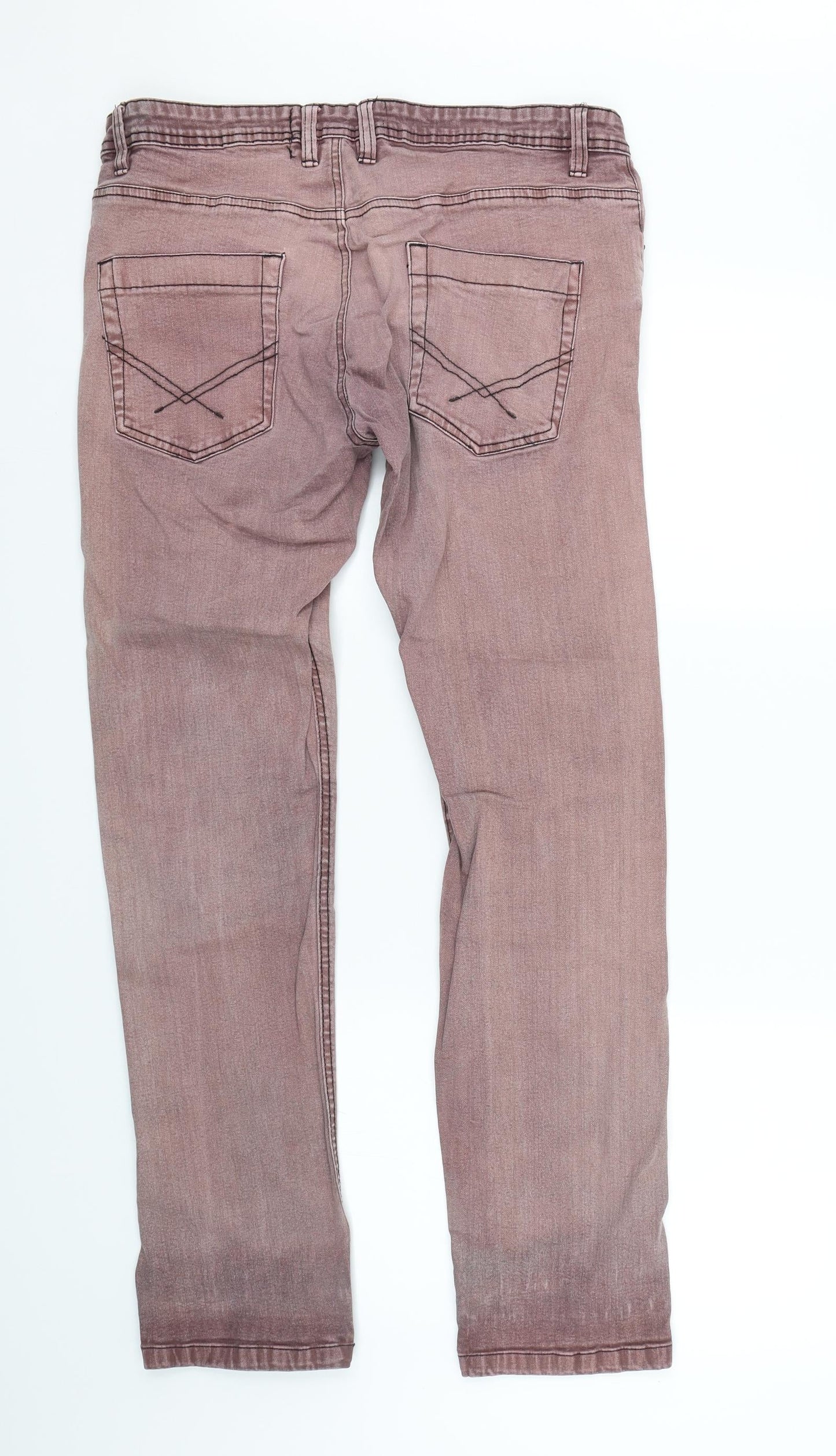 D-Struct Womens Pink  Denim Straight Jeans Size 30 L28.5 in