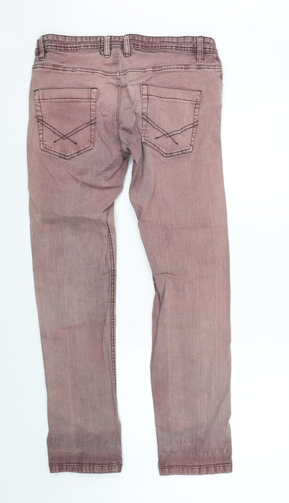 D-Struct Womens Pink  Denim Straight Jeans Size 30 L28.5 in