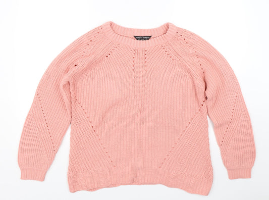 Dorothy Perkins Womens Pink  Knit Pullover Jumper Size 14