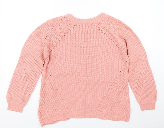 Dorothy Perkins Womens Pink  Knit Pullover Jumper Size 14