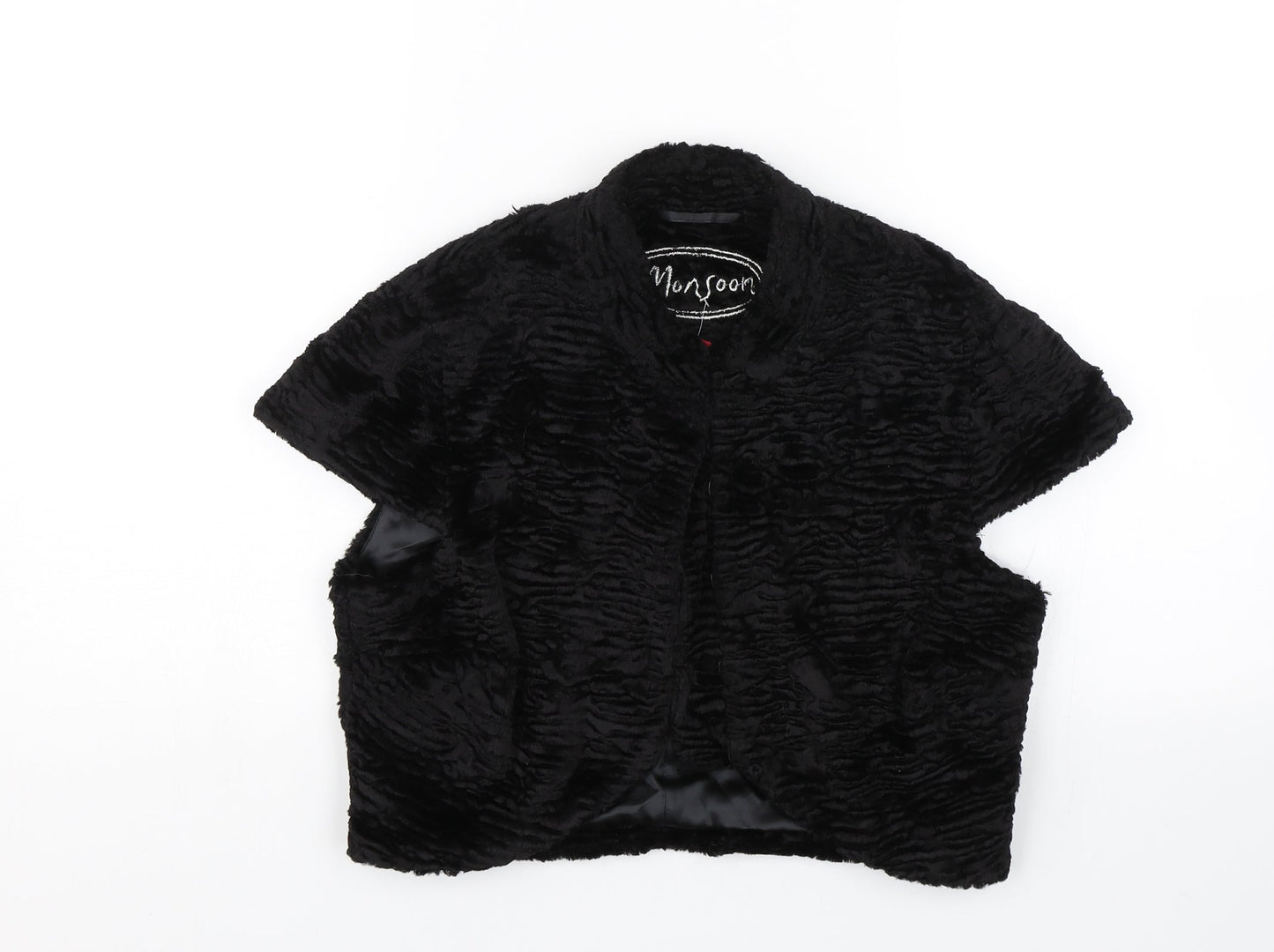Womens UK Size 10 Monsoon Black Cape Jumper