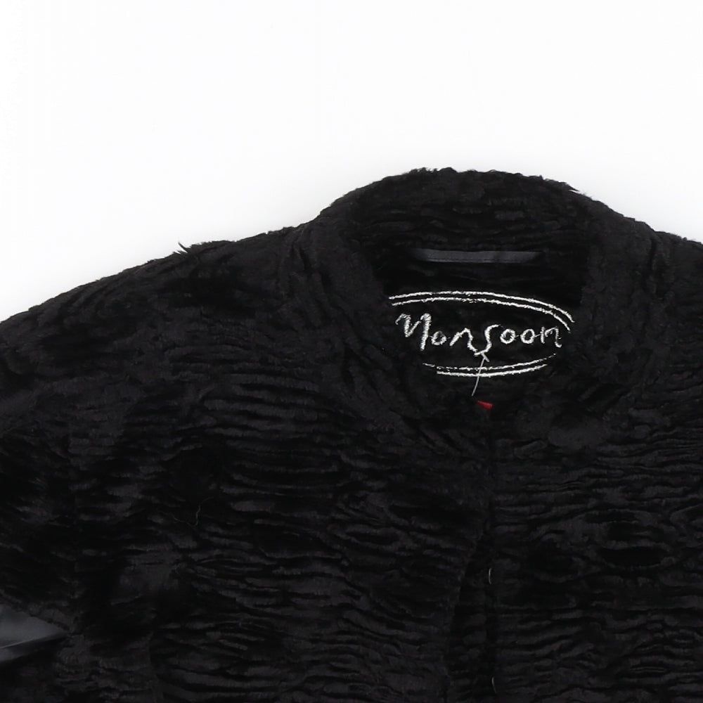 Womens UK Size 10 Monsoon Black Cape Jumper