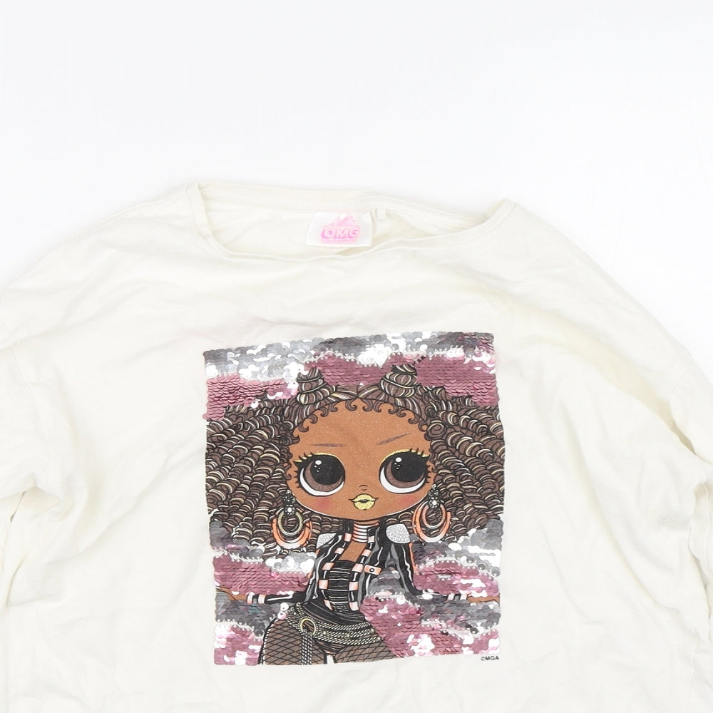 Lol dolls Girls White   Basic T-Shirt Size 12 Years