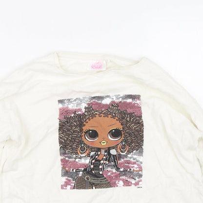 Lol dolls Girls White   Basic T-Shirt Size 12 Years