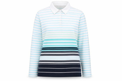 Womens UK Size XL BM Casual Blue Basic Polo