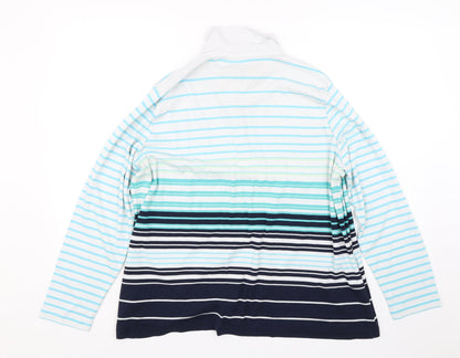 Womens UK Size XL BM Casual Blue Basic Polo