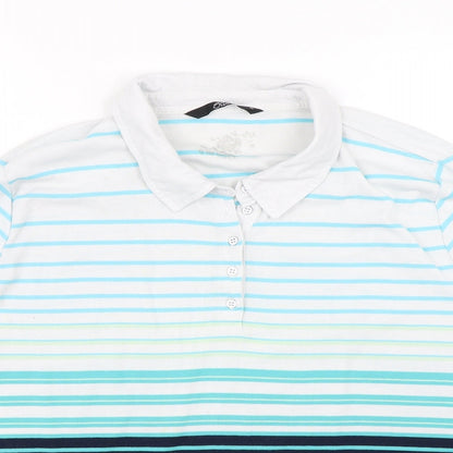 Womens UK Size XL BM Casual Blue Basic Polo