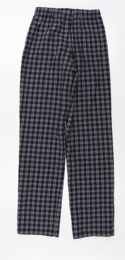 brady melville Womens Blue Check  Trousers  Size 24 in L28 in