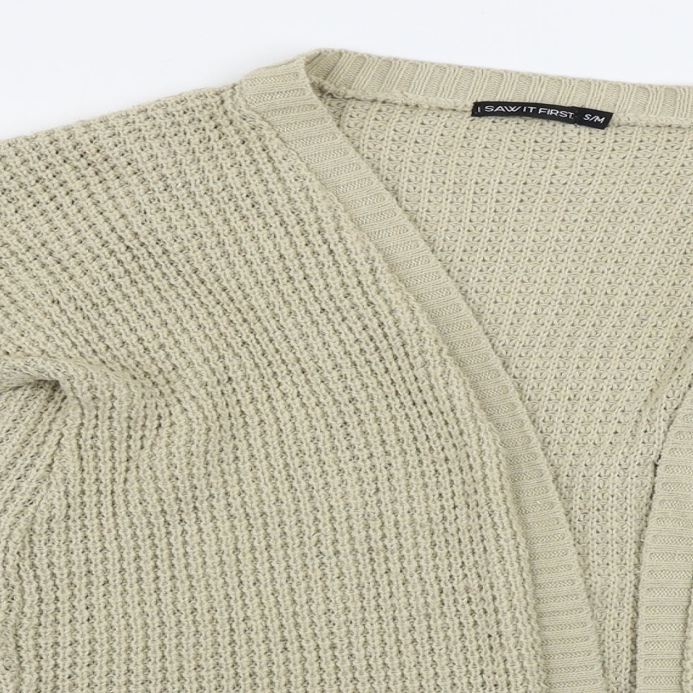 I SAW IT FIRST  Womens Beige   Cardigan Jumper Size M
