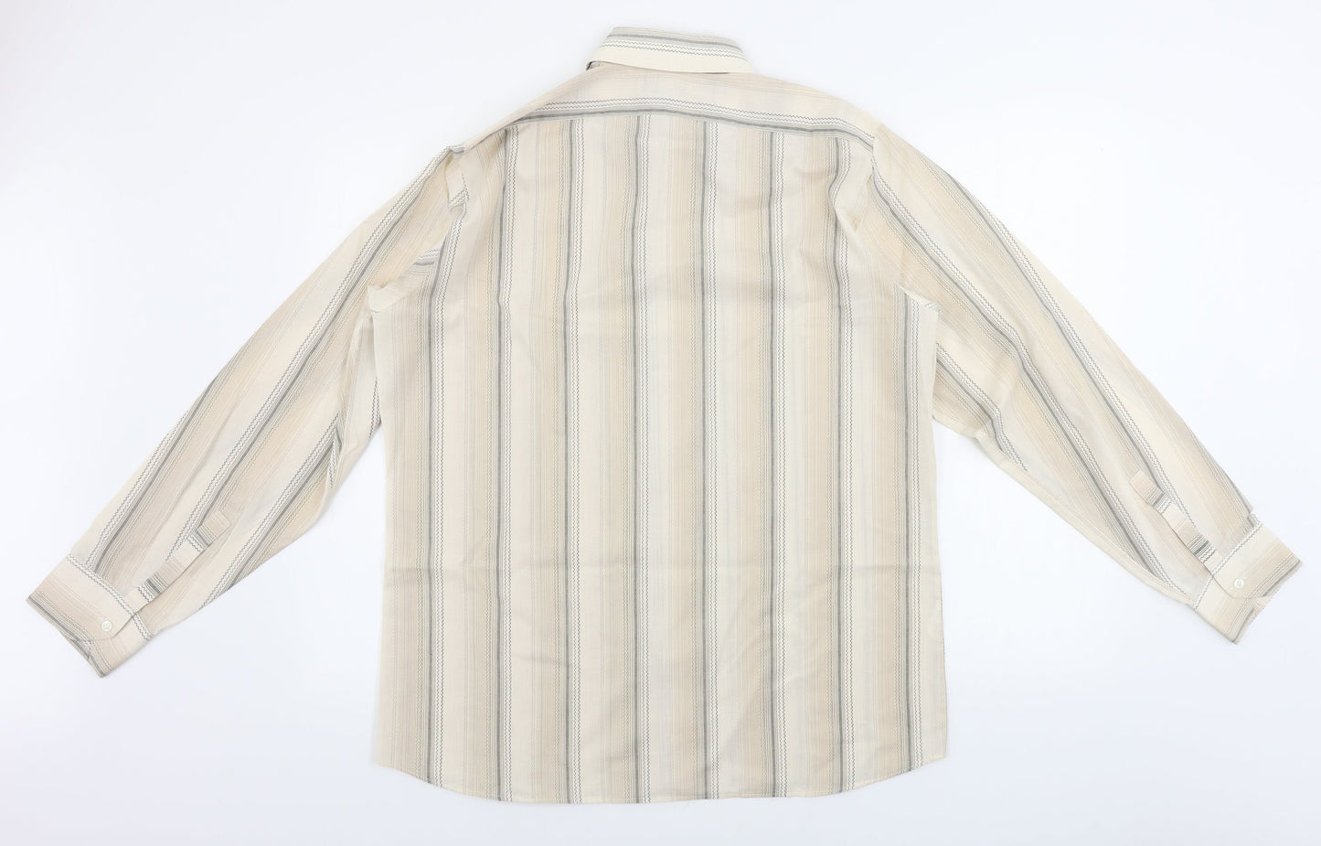 Mens UK Size M trend Brown  Button-Up Long Sleeve Casual Shirt