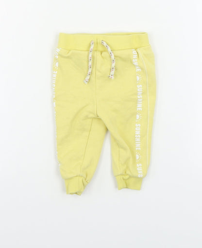 Primark  Boys Yellow   Sweatpants Trousers Size 6-9 Months