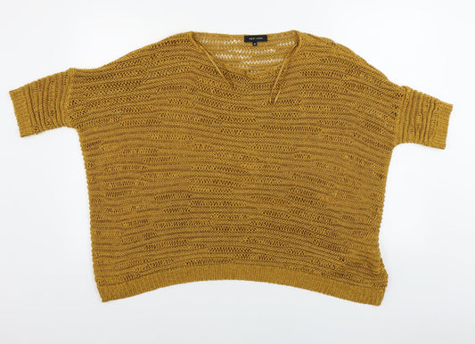 Womens UK Size M New Look Brown Pullover Jumper