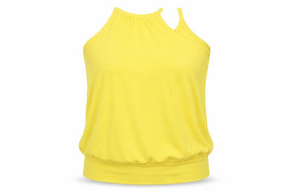 Womens UK Size 14 Topshop Yellow Basic Tank