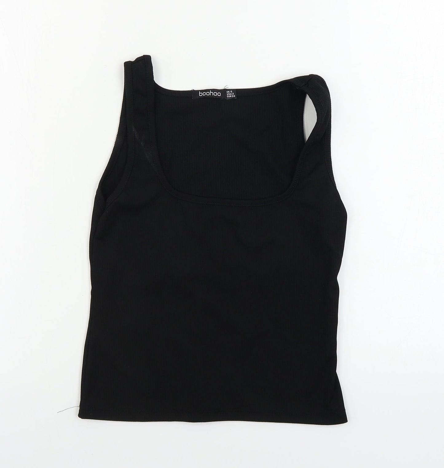 Boohoo  Womens Black   Basic T-Shirt Size 6