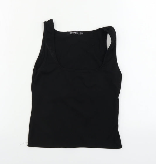 Boohoo  Womens Black   Basic T-Shirt Size 6