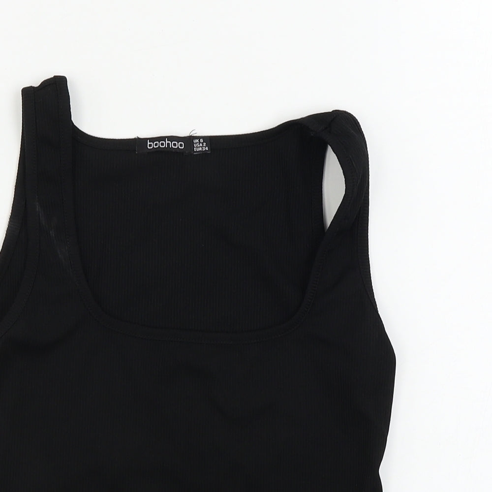Boohoo  Womens Black   Basic T-Shirt Size 6