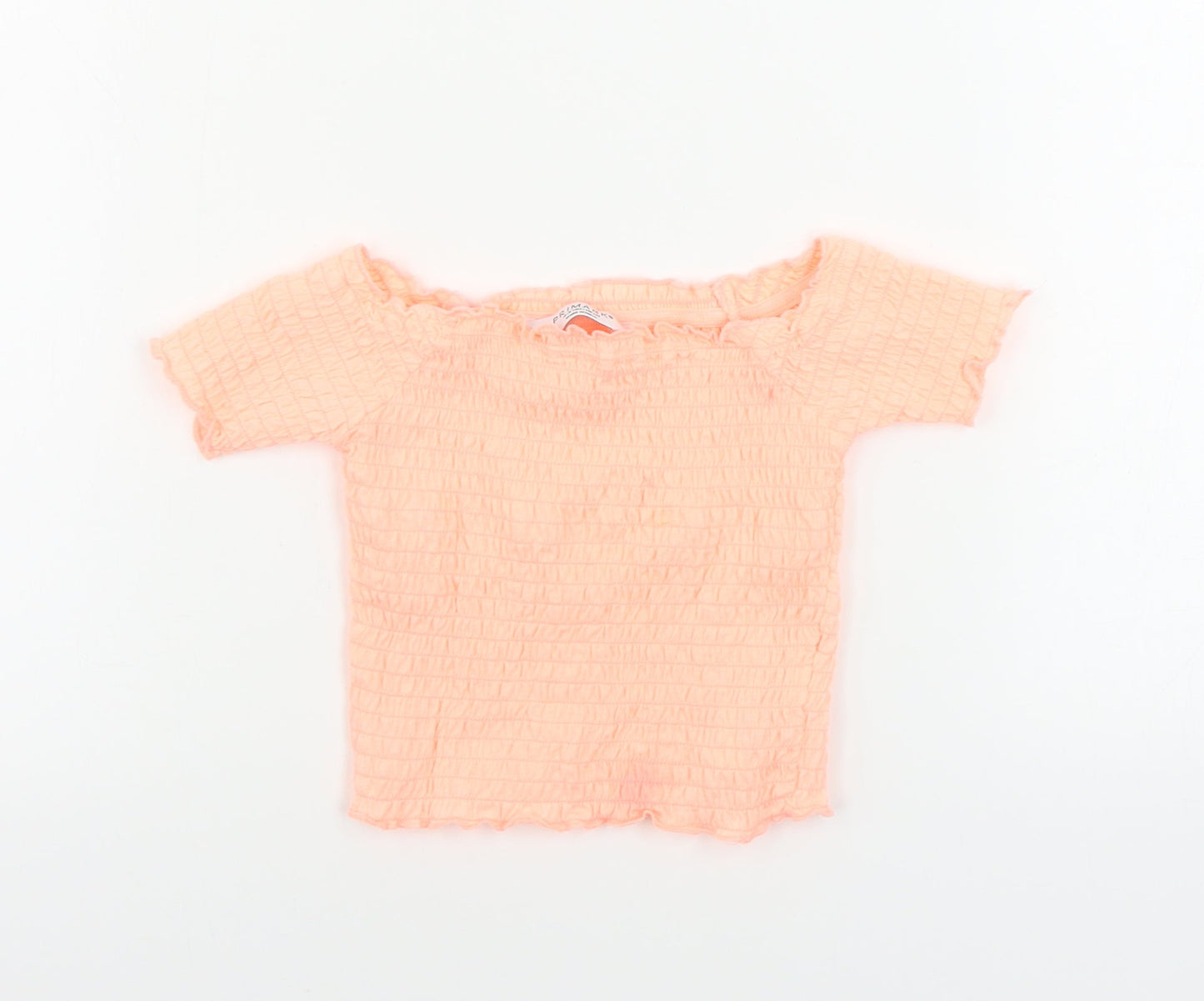 Primark  Girls Orange   Basic T-Shirt Size 4-5 Years
