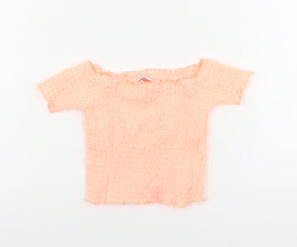 Primark  Girls Orange   Basic T-Shirt Size 4-5 Years