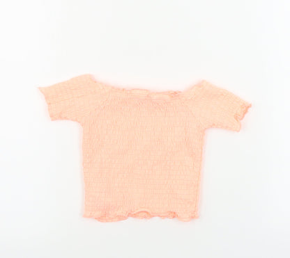 Primark  Girls Orange   Basic T-Shirt Size 4-5 Years