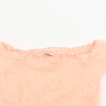 Primark  Girls Orange   Basic T-Shirt Size 4-5 Years