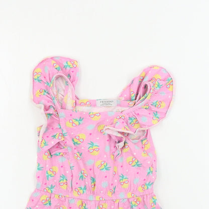 Primark  Girls Pink Floral  Jumpsuit One-Piece Size 4-5 Years