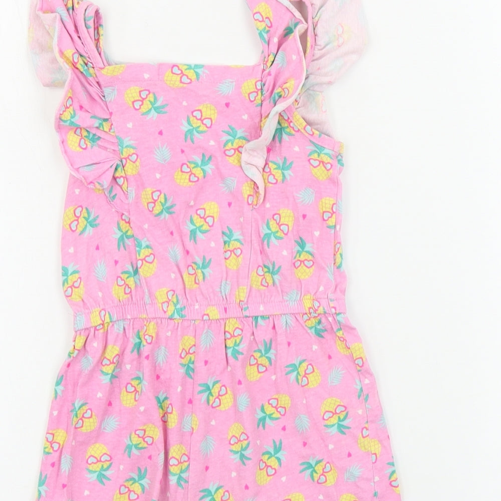 Primark  Girls Pink Floral  Jumpsuit One-Piece Size 4-5 Years