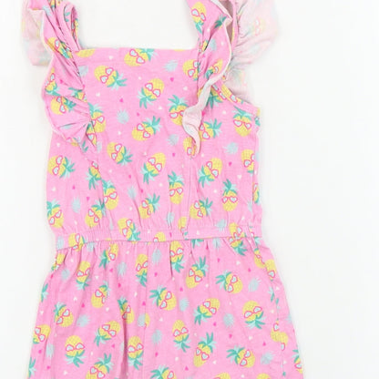 Primark  Girls Pink Floral  Jumpsuit One-Piece Size 4-5 Years
