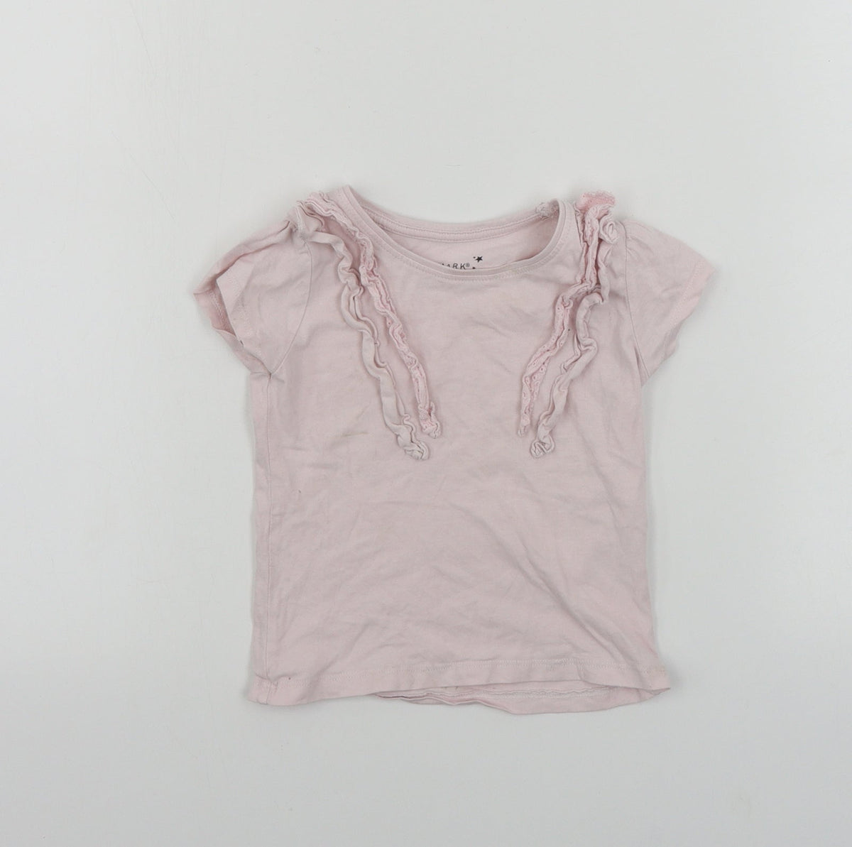 Additional front view of Primark girls’ pink basic t-shirt, size 2-3, years