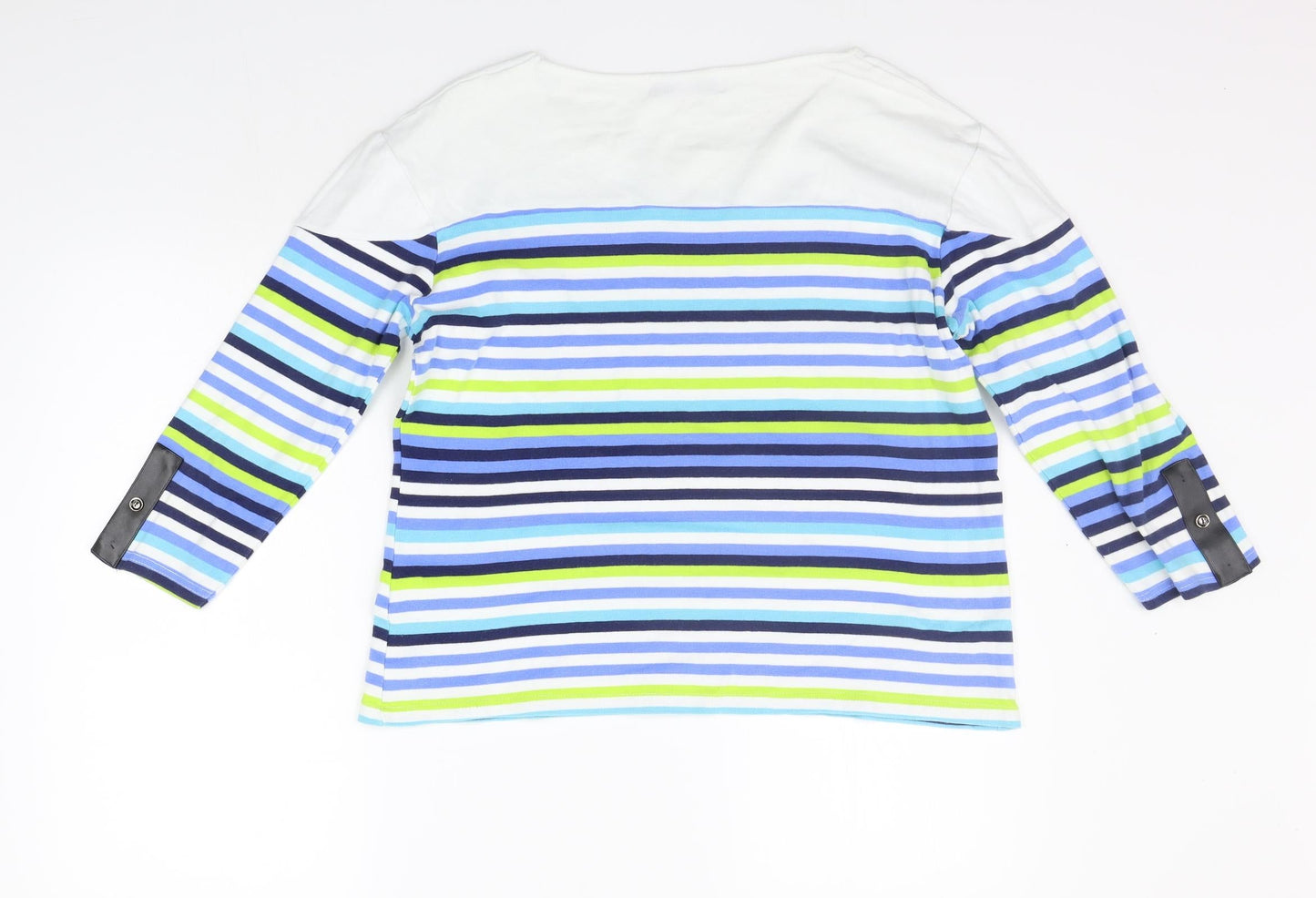 fabrigio  Womens Blue Striped  Pullover Jumper Size 16