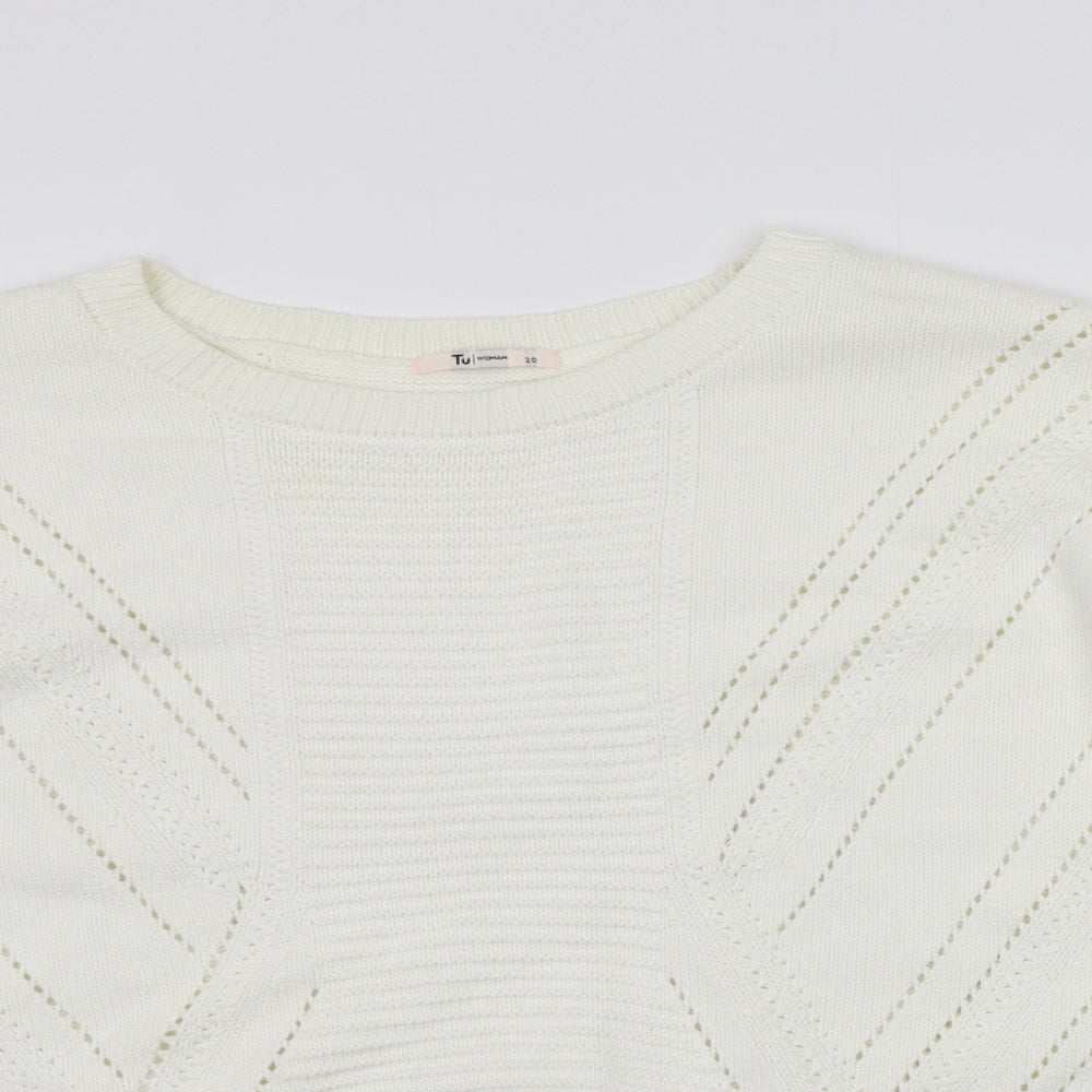 TU Womens White   Pullover Jumper Size 20  - washable mark
