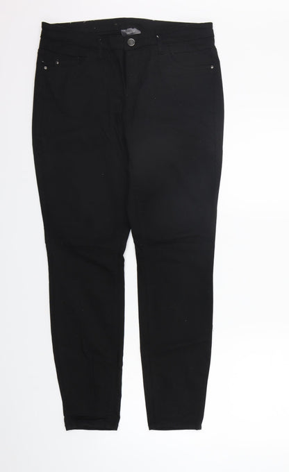 Yessica Womens Black   Straight Jeans Size 12 L28 in