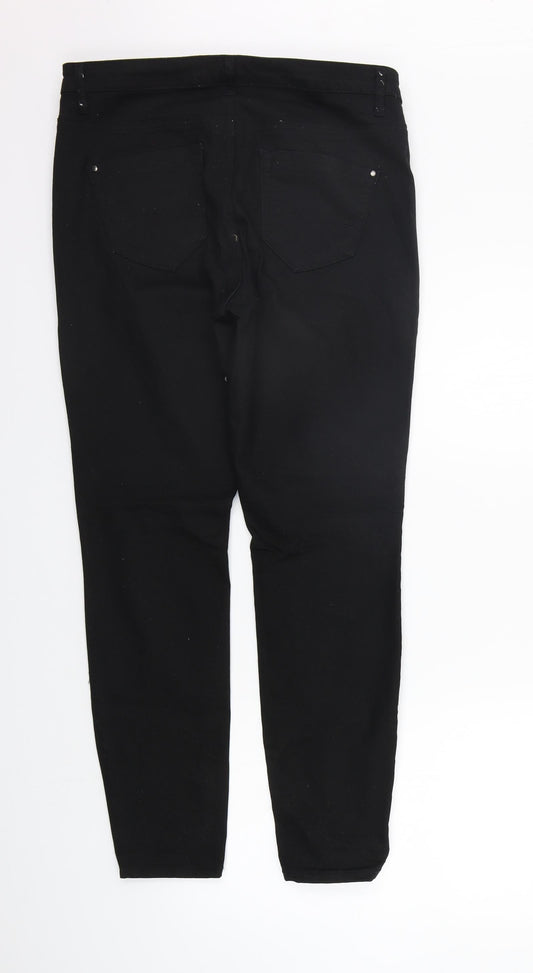 Yessica Womens Black   Straight Jeans Size 12 L28 in