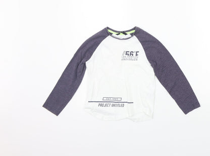 George Girls White   Basic T-Shirt Size 4-5 Years
