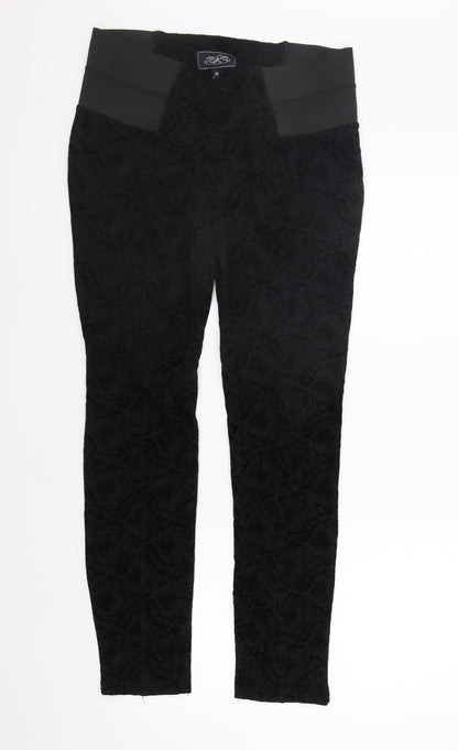 one tone Womens Black   Jegging Trousers Size M L28 in - Elastic Waist Band